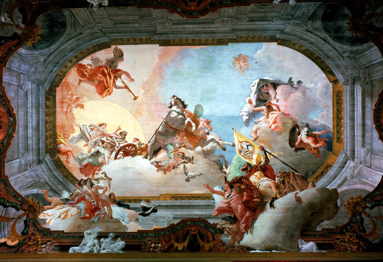 Rezzonico és Savorgnan házasságának allegóriája alkotó: Giovanni Battista Tiepolo