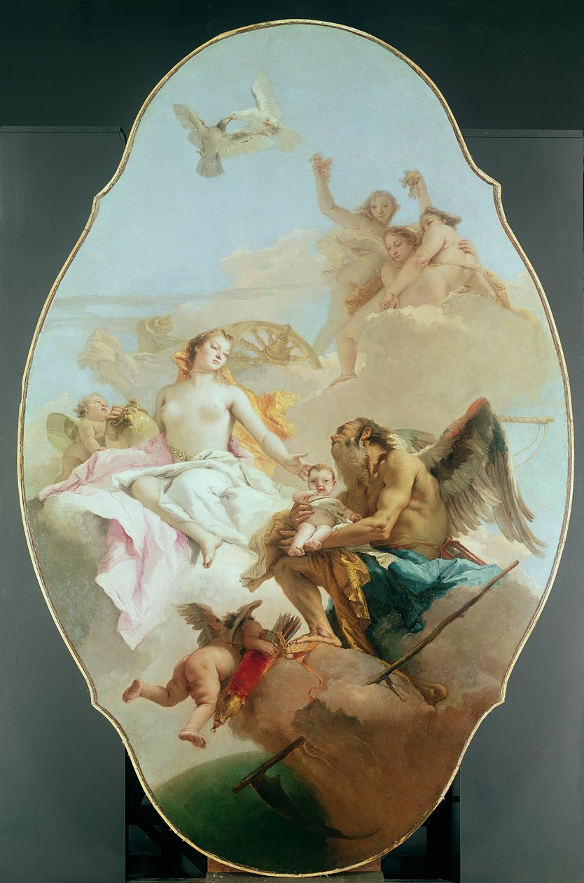 Egy allegória Vénusszal és idővel, 1754-58 körül alkotó: Giovanni Battista Tiepolo