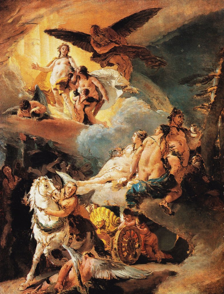 Apollo és Phaeton alkotó: Giovanni Battista Tiepolo