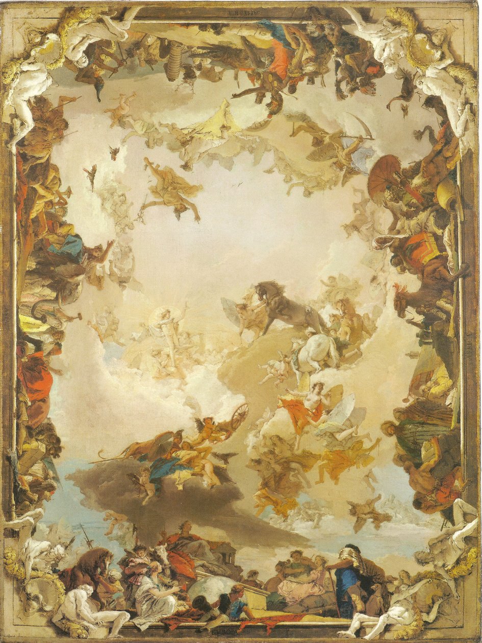 Apolló és a négy kontinens alkotó: Giovanni Battista Tiepolo