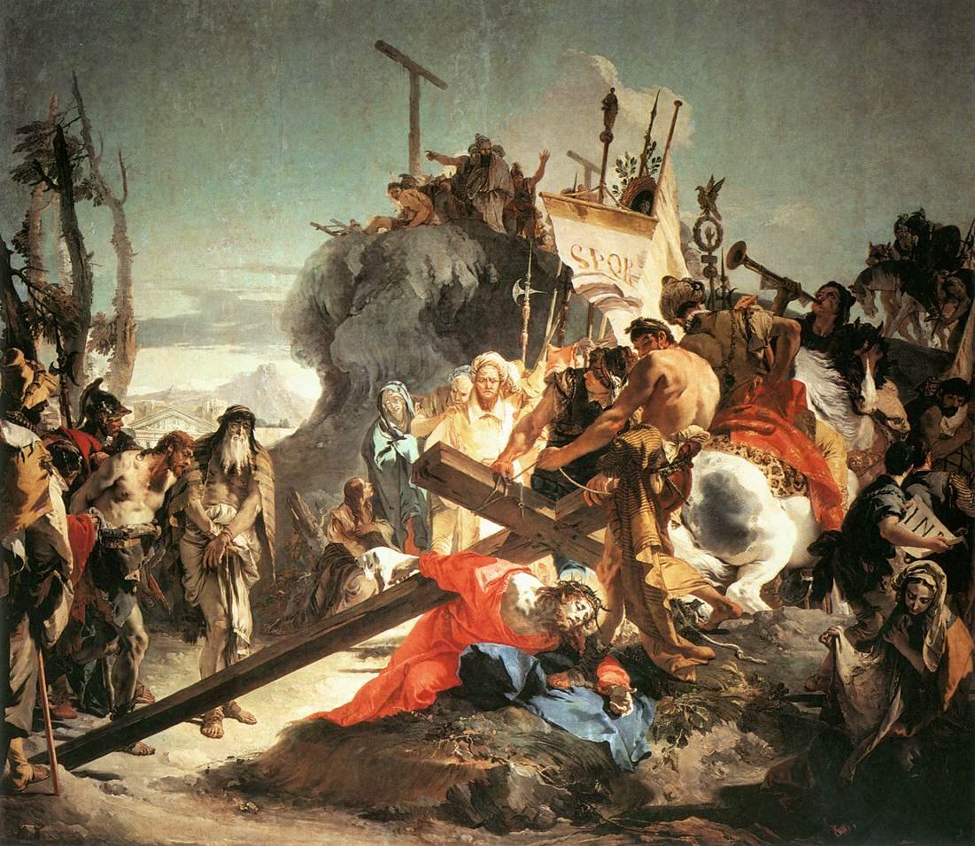Krisztus a keresztet hordozza alkotó: Giovanni Battista Tiepolo