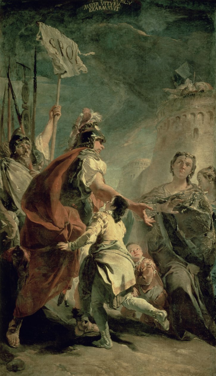 Coriolanus Róma környékén, 1725 körül alkotó: Giovanni Battista Tiepolo