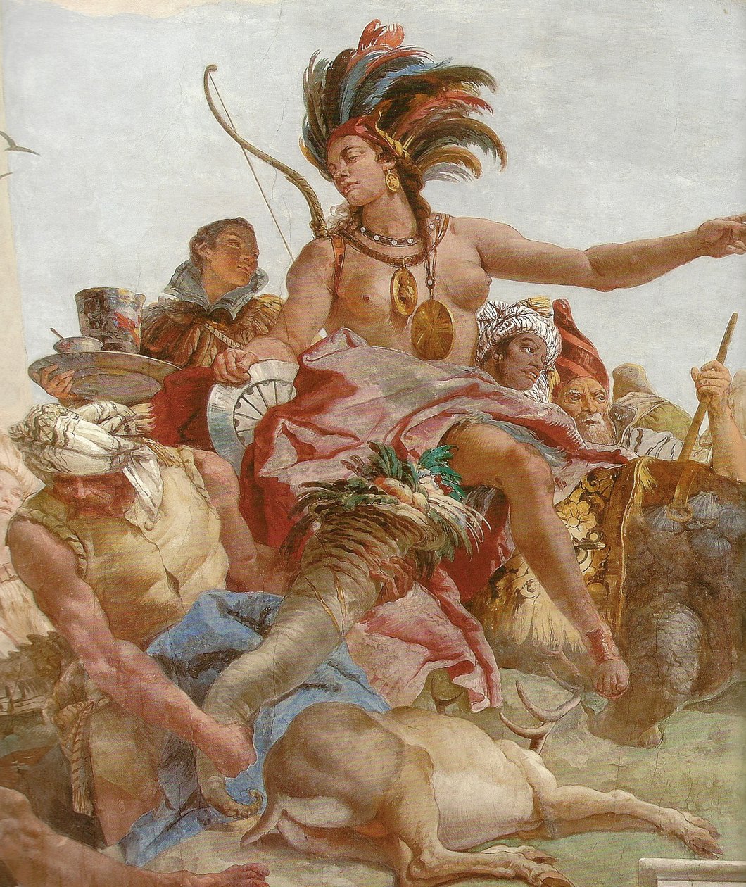 Mennyezeti freskó a Würzburg Residence lépcsőházában alkotó: Giovanni Battista Tiepolo