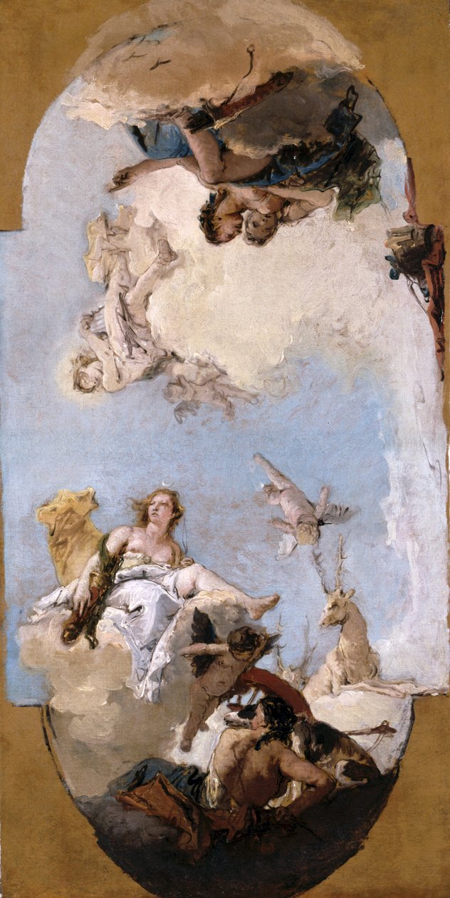 Diana, Apolló és nimfák alkotó: Giovanni Battista Tiepolo