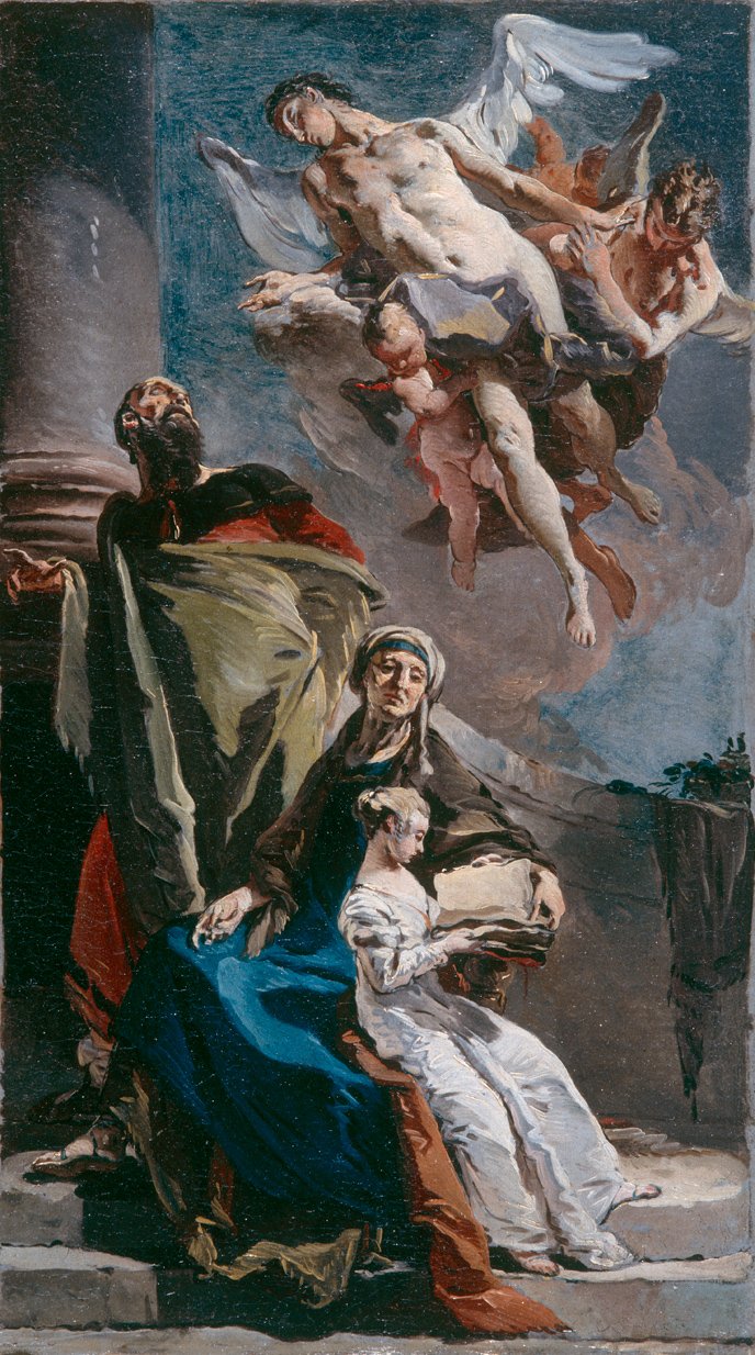 A szűz oktatása alkotó: Giovanni Battista Tiepolo