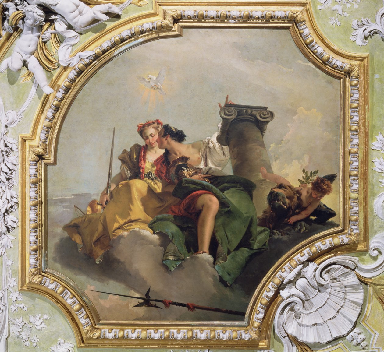 Erő és igazságosság, a „Sala Capitolare”-ból (A Megadás Csarnoka) 1749 körül alkotó: Giovanni Battista Tiepolo