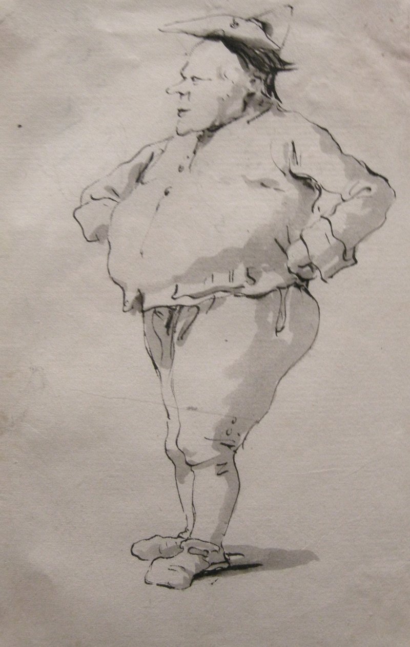 Egy ember karikatúrája alkotó: Giovanni Battista Tiepolo