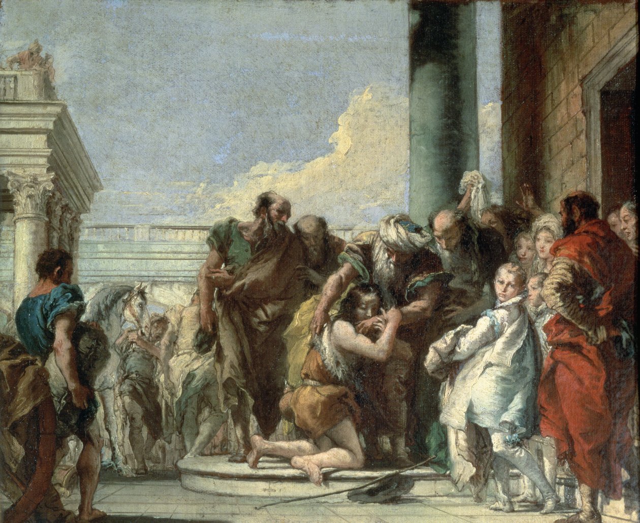 A tékozló fiú visszatérése, 1780 alkotó: Giovanni Battista Tiepolo