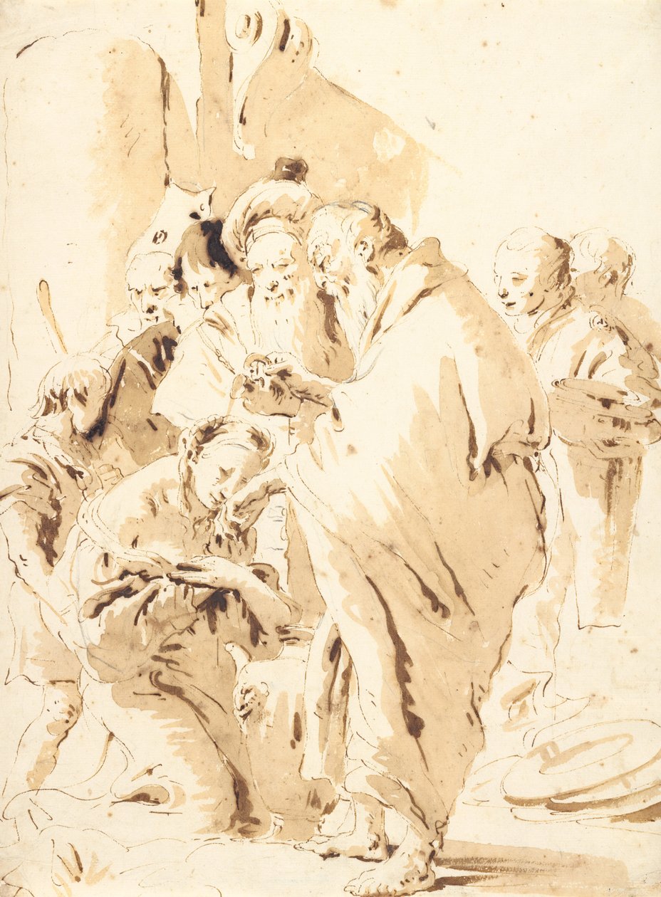 Szent Prosdocimus megkereszteli Szent Giustinát alkotó: Giovanni Battista Tiepolo