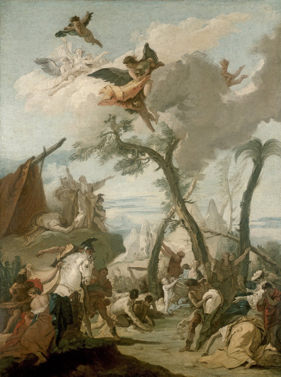A Manna gyűjtése, 18. század alkotó: Giovanni Battista Tiepolo