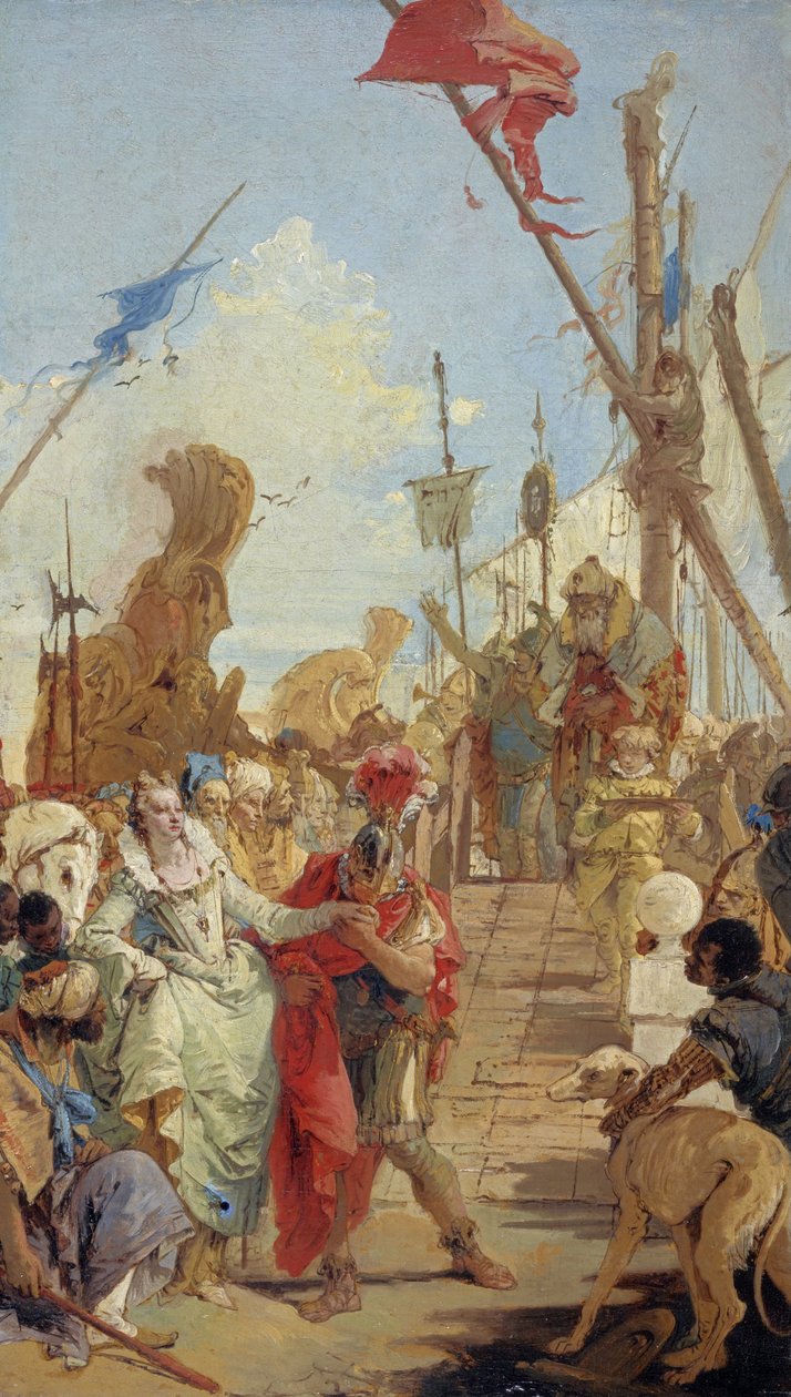 Antonius és Kleopátra találkozása alkotó: Giovanni Battista Tiepolo