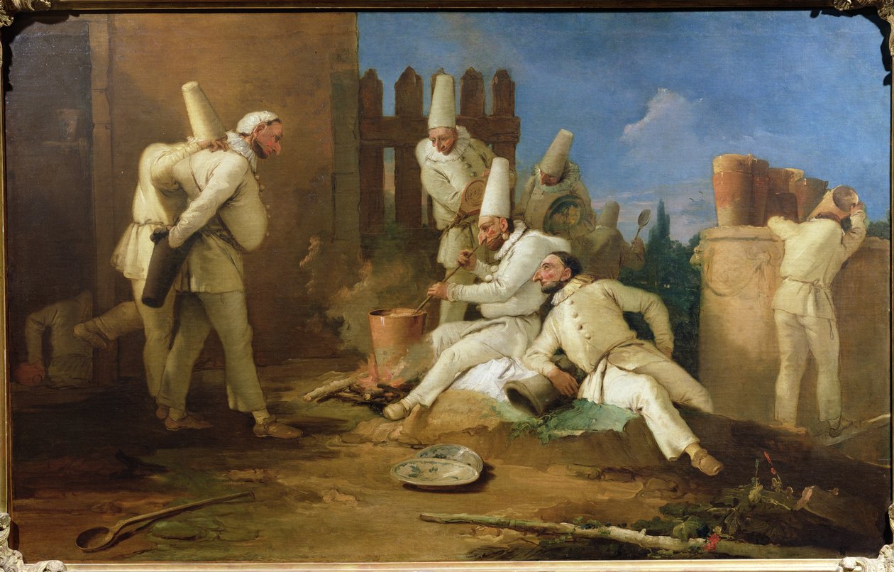 A Punchinello konyhája alkotó: Giovanni Battista Tiepolo