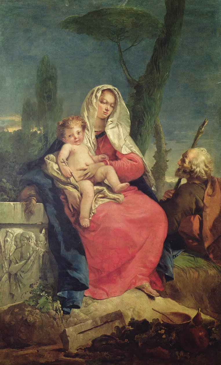 A többiek az egyiptomi repülésen alkotó: Giovanni Battista Tiepolo