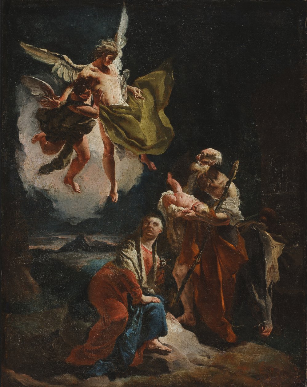 The Rest on the Flight to Egyiptom, 1720 körül alkotó: Giovanni Battista Tiepolo