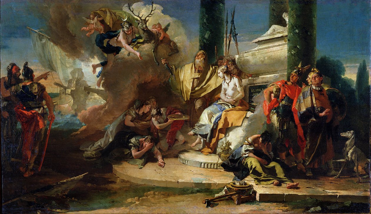 Iphigenia feláldozása alkotó: Giovanni Battista Tiepolo
