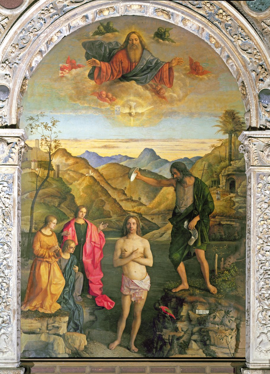 Krisztus keresztsége, Szent János oltárkép alkotó: Giovanni Bellini