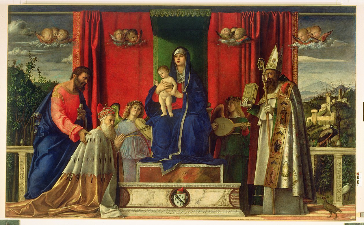 Madonna és gyermeke (Barbarigo oltárkép) 1488 alkotó: Giovanni Bellini