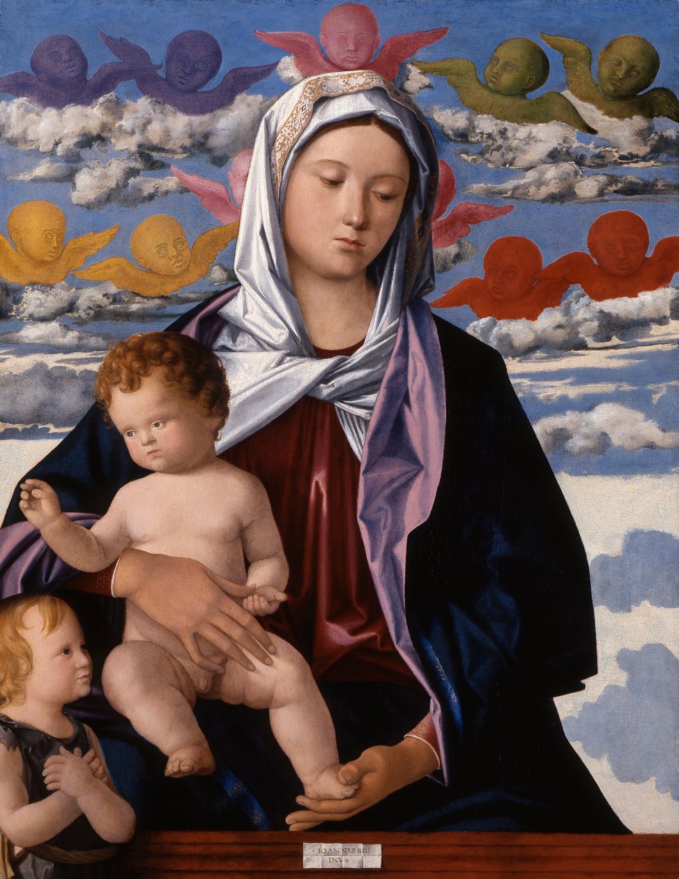 Madonna és gyermeke Keresztelő Szent Jánossal alkotó: Giovanni Bellini