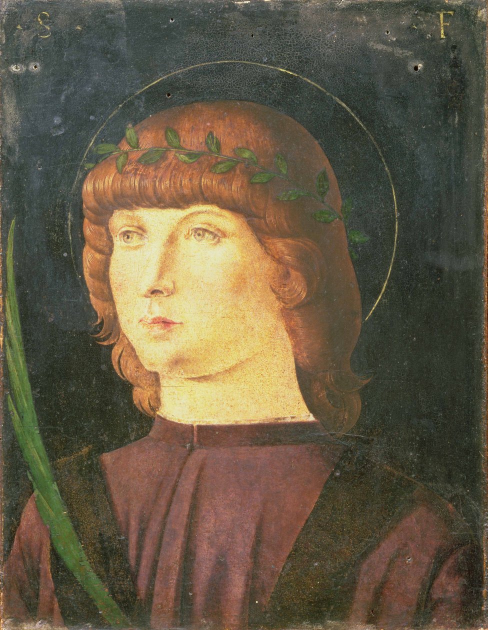 Szent Lőrinc Giustiniani, velencei püspök portréja alkotó: Giovanni Bellini