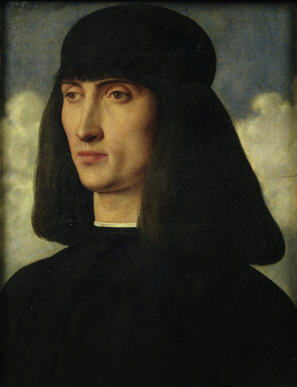 Egy fiatalember portréja, 1500 körül alkotó: Giovanni Bellini