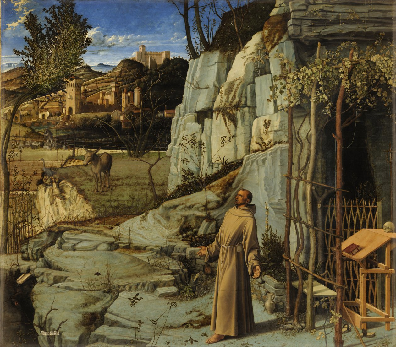 Szent Ferenc a sivatagban alkotó: Giovanni Bellini
