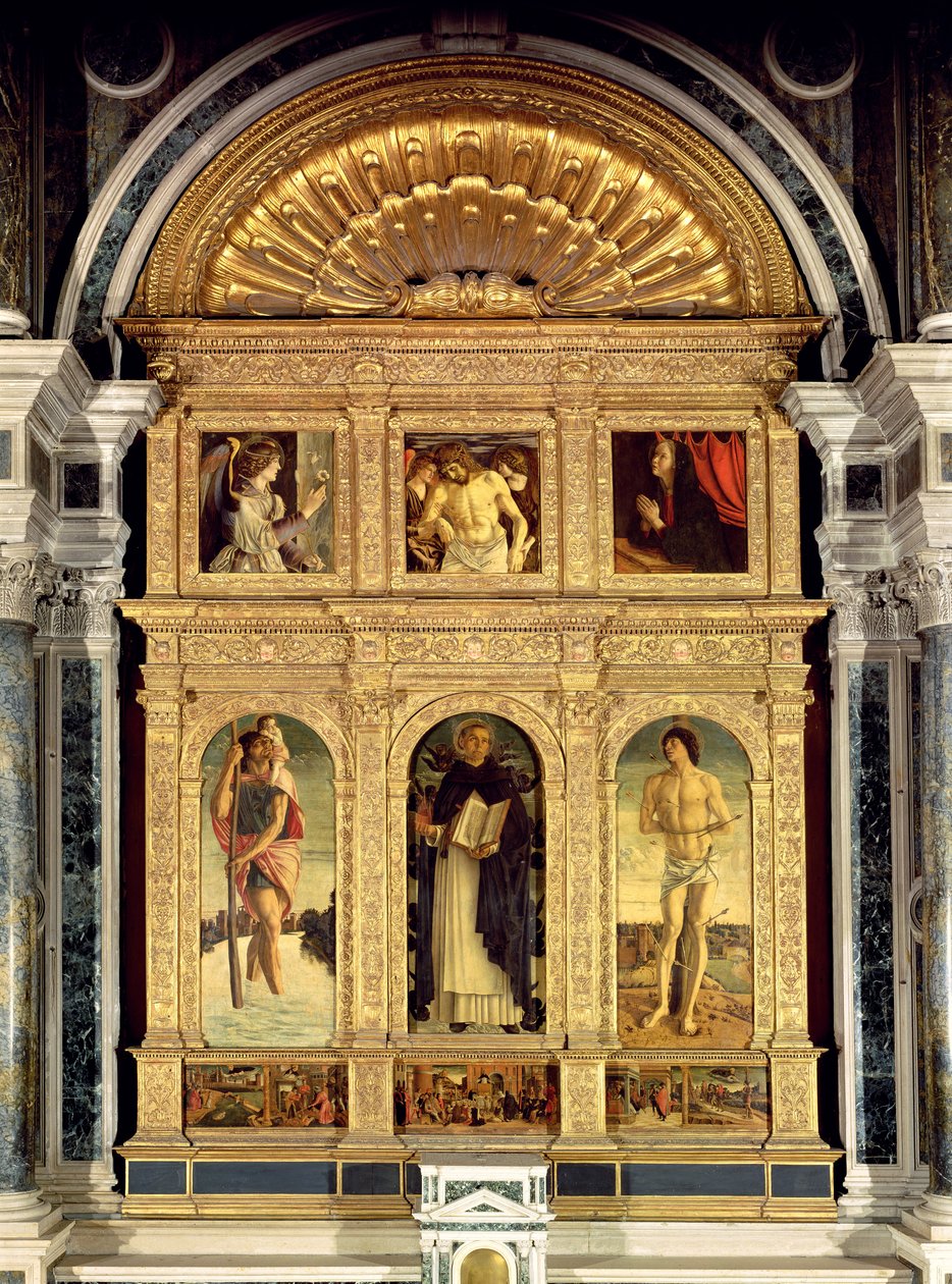 Szent Vince Ferrer oltárkép, 1465 körül (poliptichon) alkotó: Giovanni Bellini