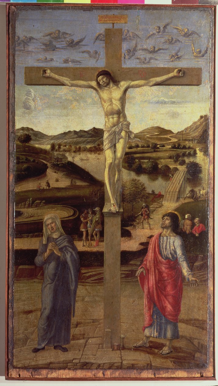 A keresztre feszítés, 1455 körül alkotó: Giovanni Bellini
