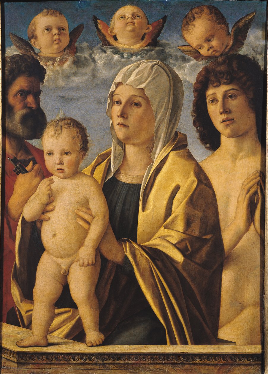 A Szűz és a Gyermek Szent Péterrel és Szent Sebestyénnel, 1487 körül alkotó: Giovanni Bellini