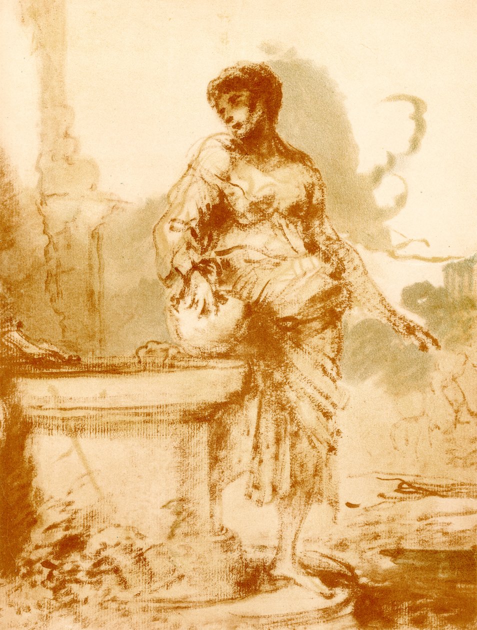 Krisztus és a szamaritánus asszony a kútnál alkotó: Giovanni Benedetto Castiglione