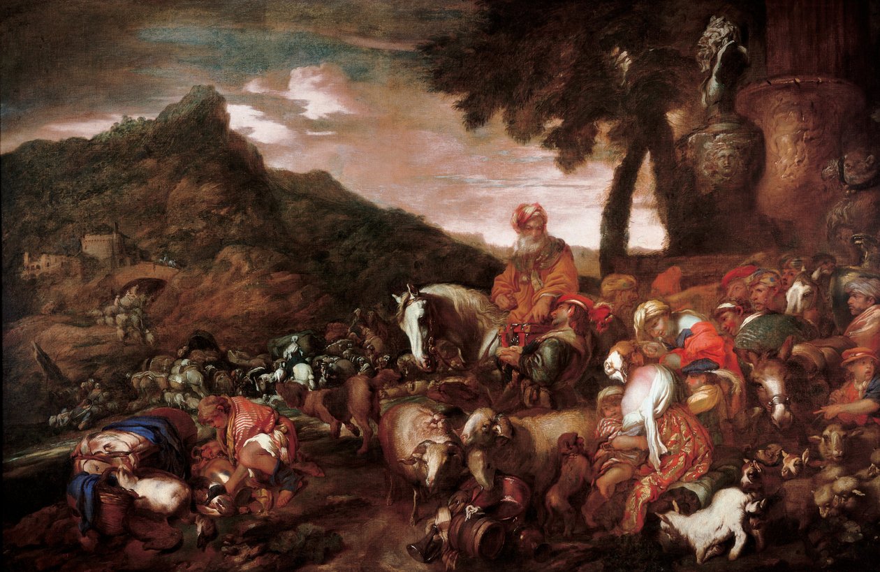 Utazás az Ábrahám családjába alkotó: Giovanni Benedetto Castiglione