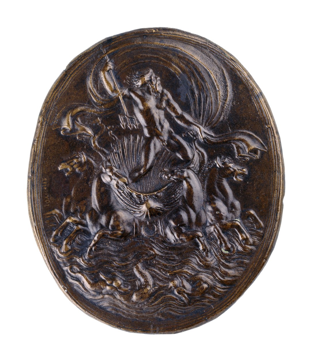 Neptun a szekéren (Quos Ego), 1530-1540 körül (bronz) alkotó: Giovanni Bernardi
