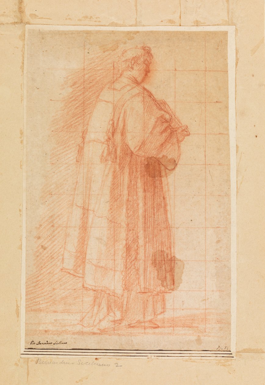 Álló pap, aki egy könyvet tart alkotó: Giovanni Bernardino Rodriguez