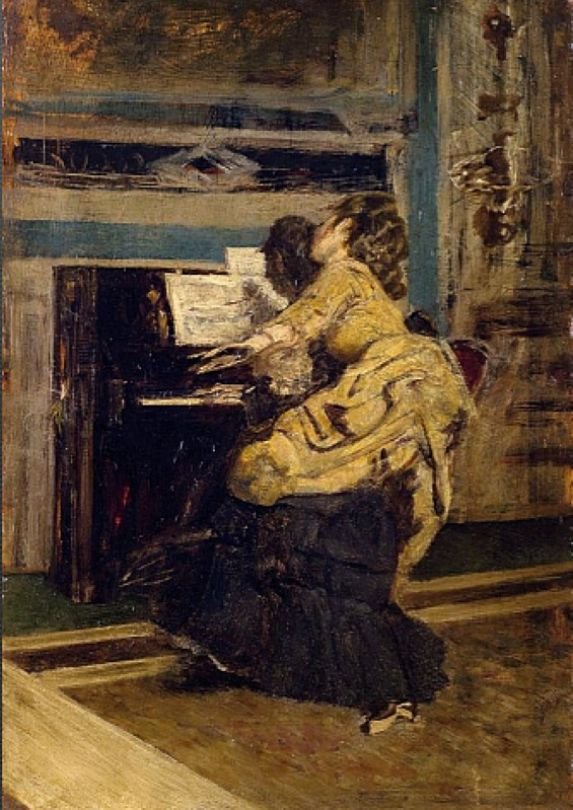 Uram a zongoránál German: Man at the Piano Polski: Mezczyzna przy pianinie alkotó: Giovanni Boldini