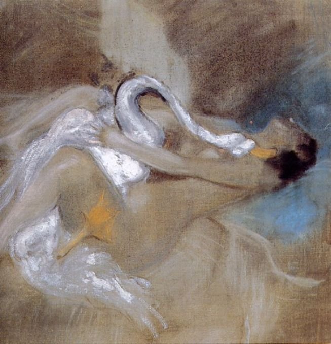 Leda Swann -nalNémet: Leda SchwannPolski -val: Leda z abedziemn alkotó: Giovanni Boldini