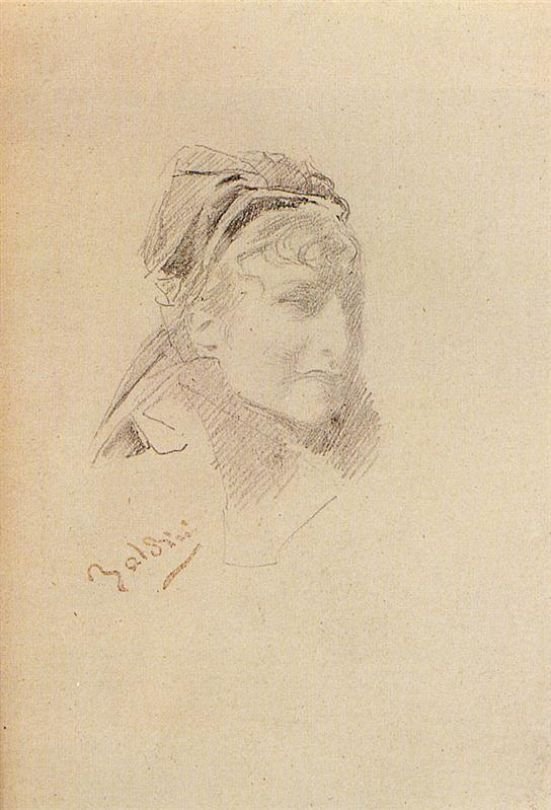 Sarah Bernhardtn portréja Német: Portrat von Sarah BernhardtnPolski: Portret Sary Bernhardtn alkotó: Giovanni Boldini