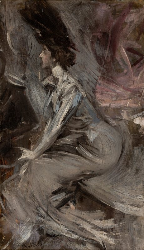 Sitting Lady The Talk Angol: Lady Sitting The Talk alkotó: Giovanni Boldini