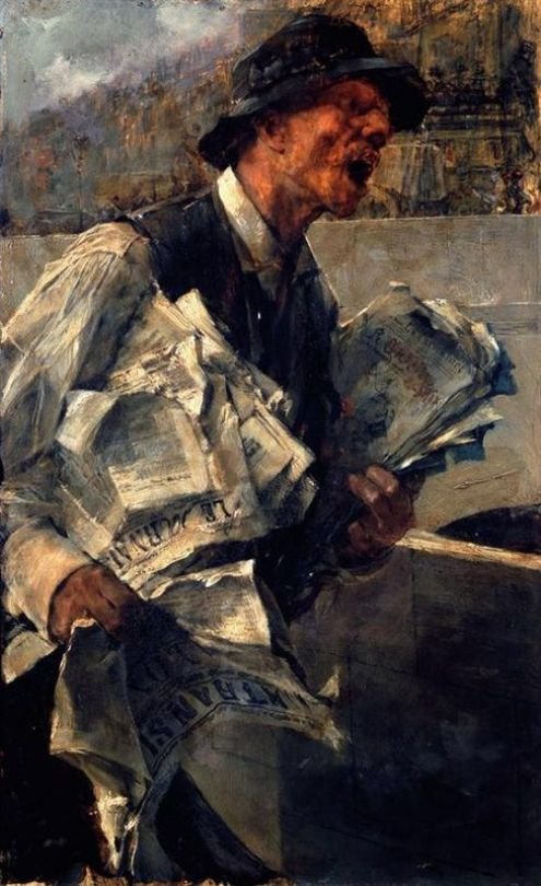 Az újságíró Párizsban A német újság: Újság -eladó Párizsban Die ZeitungnPolski: Paryski gazeciarz Gazetan alkotó: Giovanni Boldini