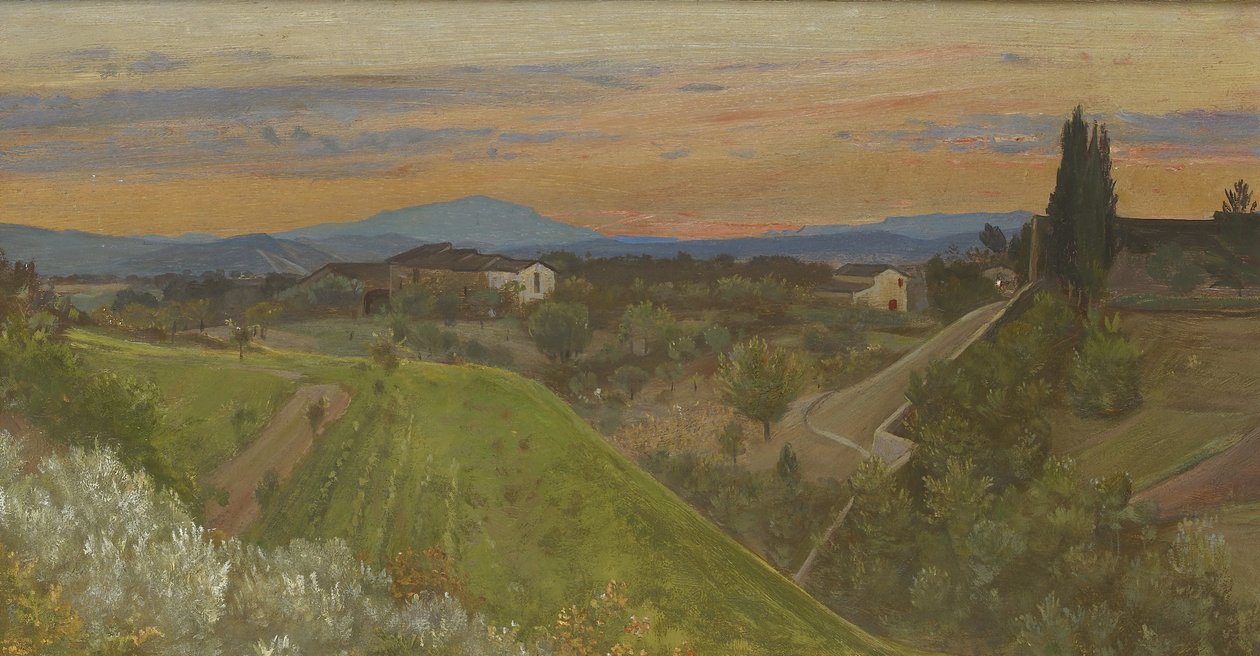 Kilátás a Monte Amiatára, Toszkána, 1880 körül alkotó: Giovanni Costa