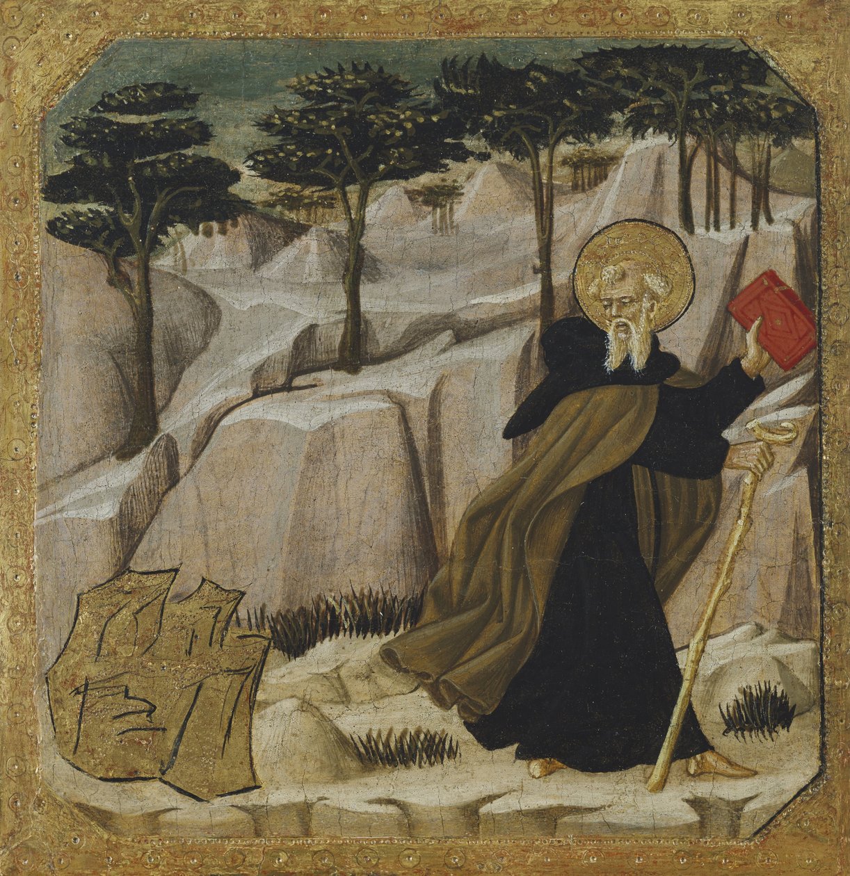 Szent Antal apát arany kísérte alkotó: Giovanni Di Ser Giovanni Guidi