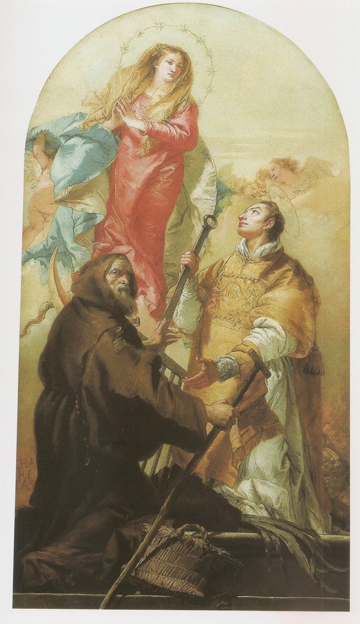 A Szűz dicsőségben San Lorenzo és San Francesco di Paola társaságában alkotó: Giovanni Domenico Tiepolo