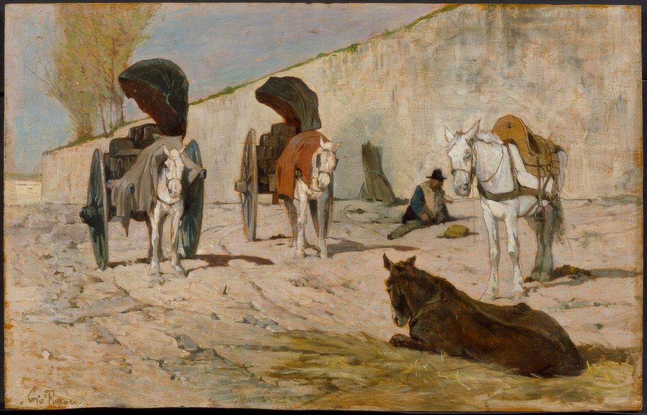 római talicskák alkotó: Giovanni Fattori
