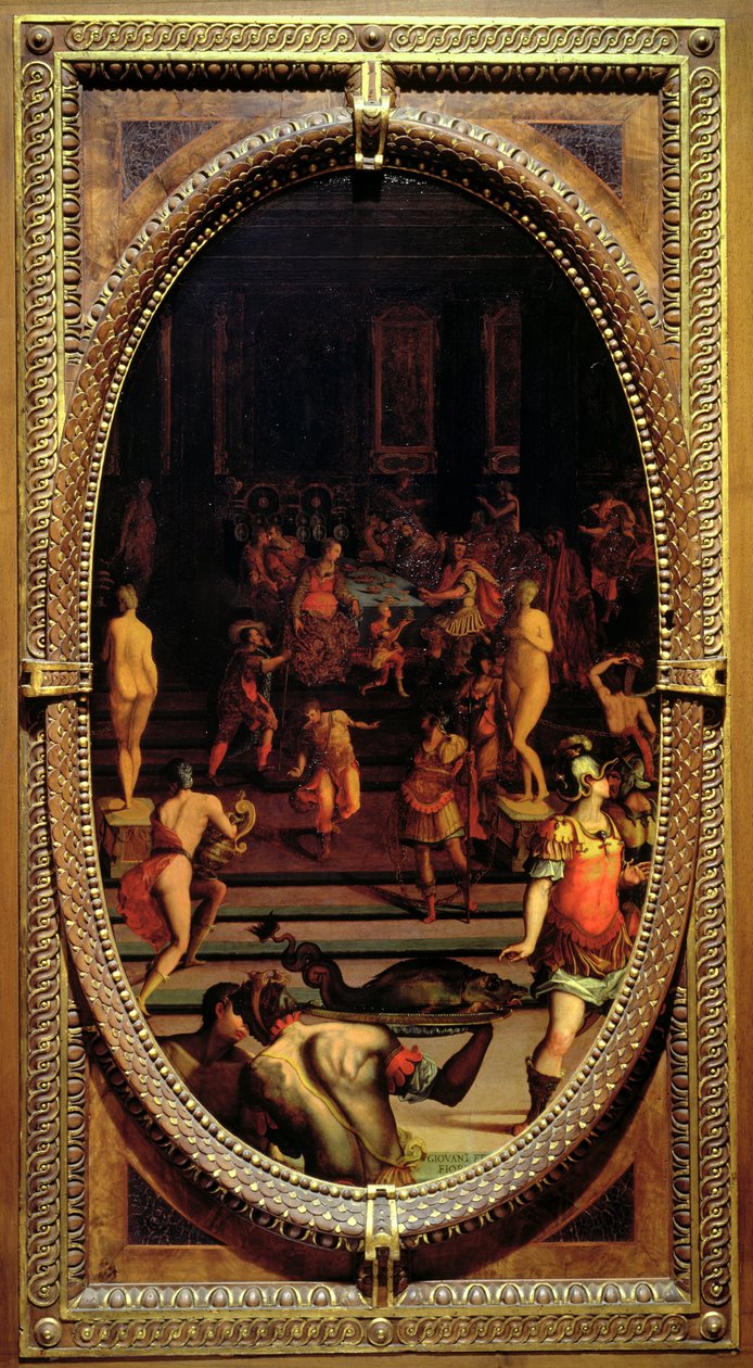 A Polikratész Gyűrűje, 1572 (olaj, pala) alkotó: Giovanni Fedini