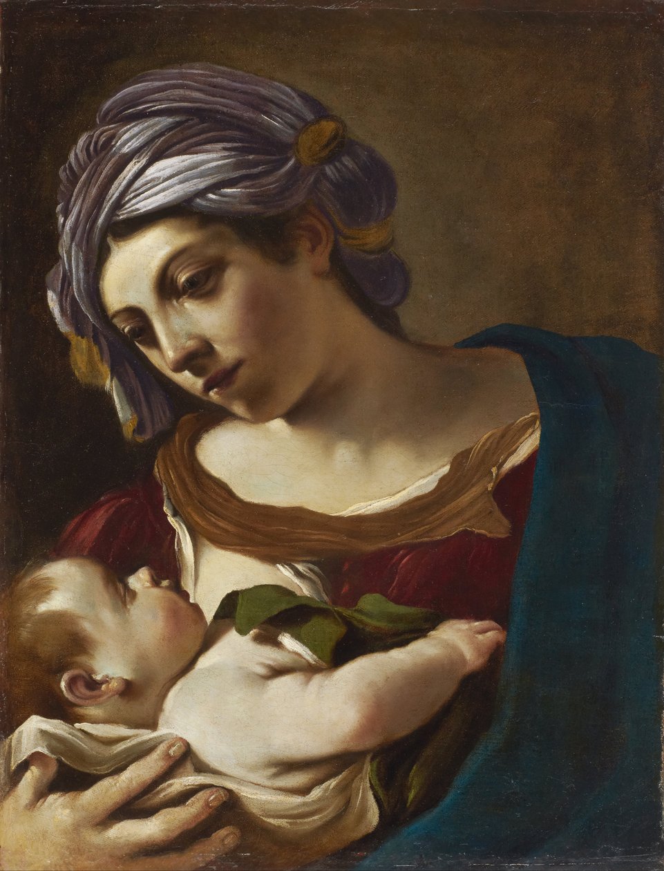 Madonna és gyermeke alkotó: Giovanni Francesco Barbieri