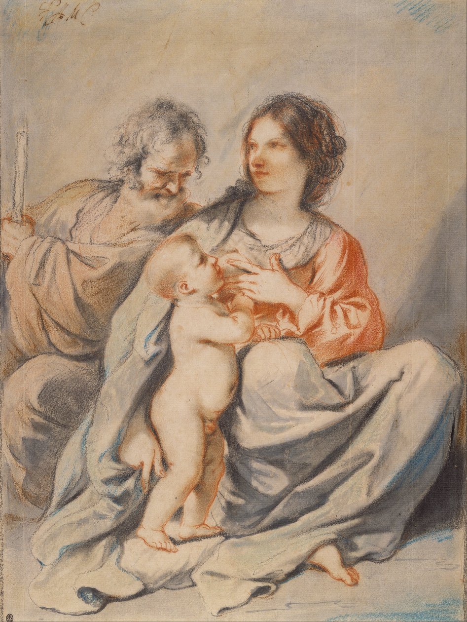 A Szent Család alkotó: Giovanni Francesco Barbieri