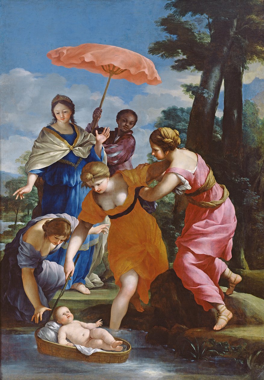 Mózes megmentve a vízből, 1655-57 körül alkotó: Giovanni Francesco Romanelli