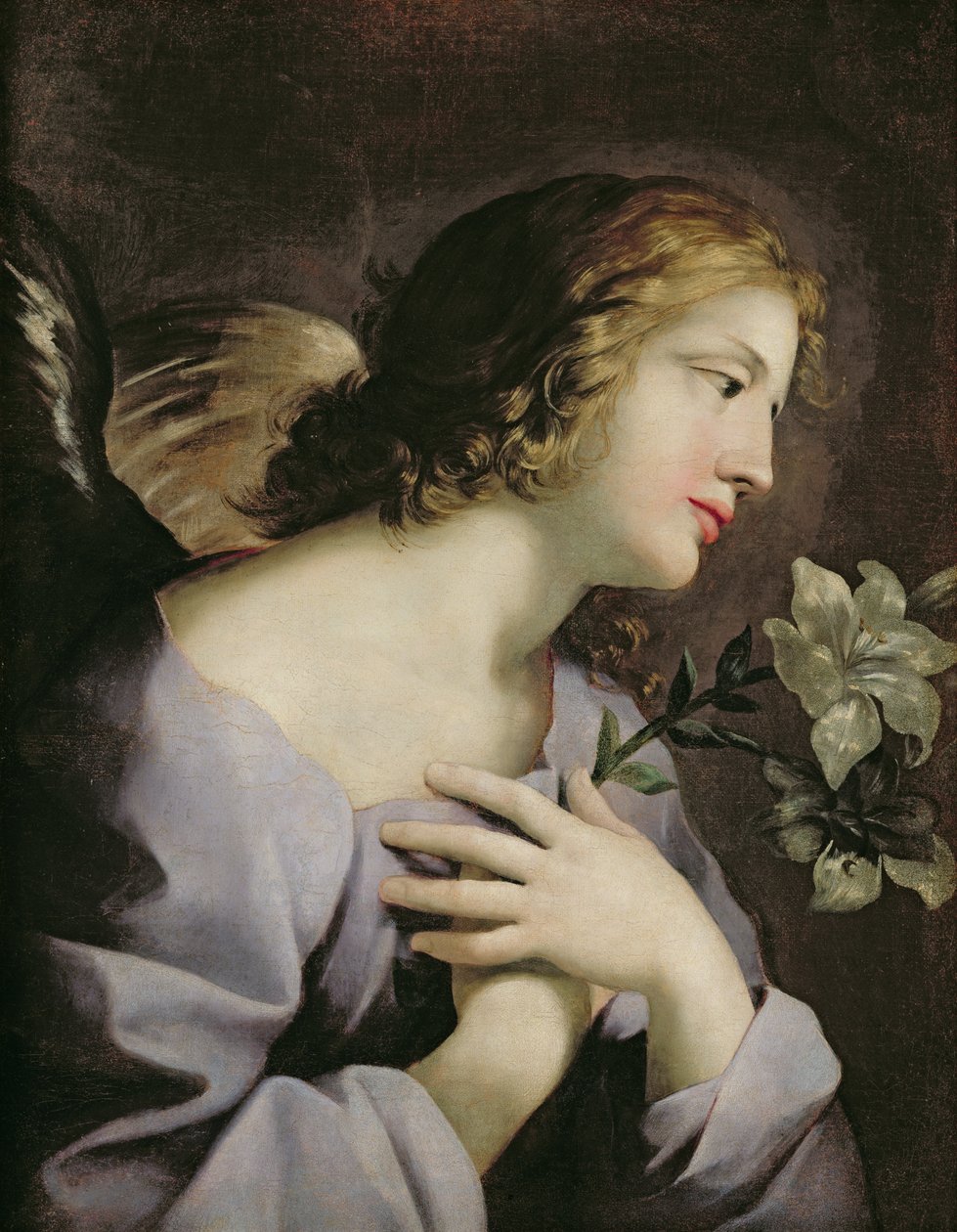 Az Angyali üdvözlet angyala, 1650 körül alkotó: Giovanni Francesco Romanelli