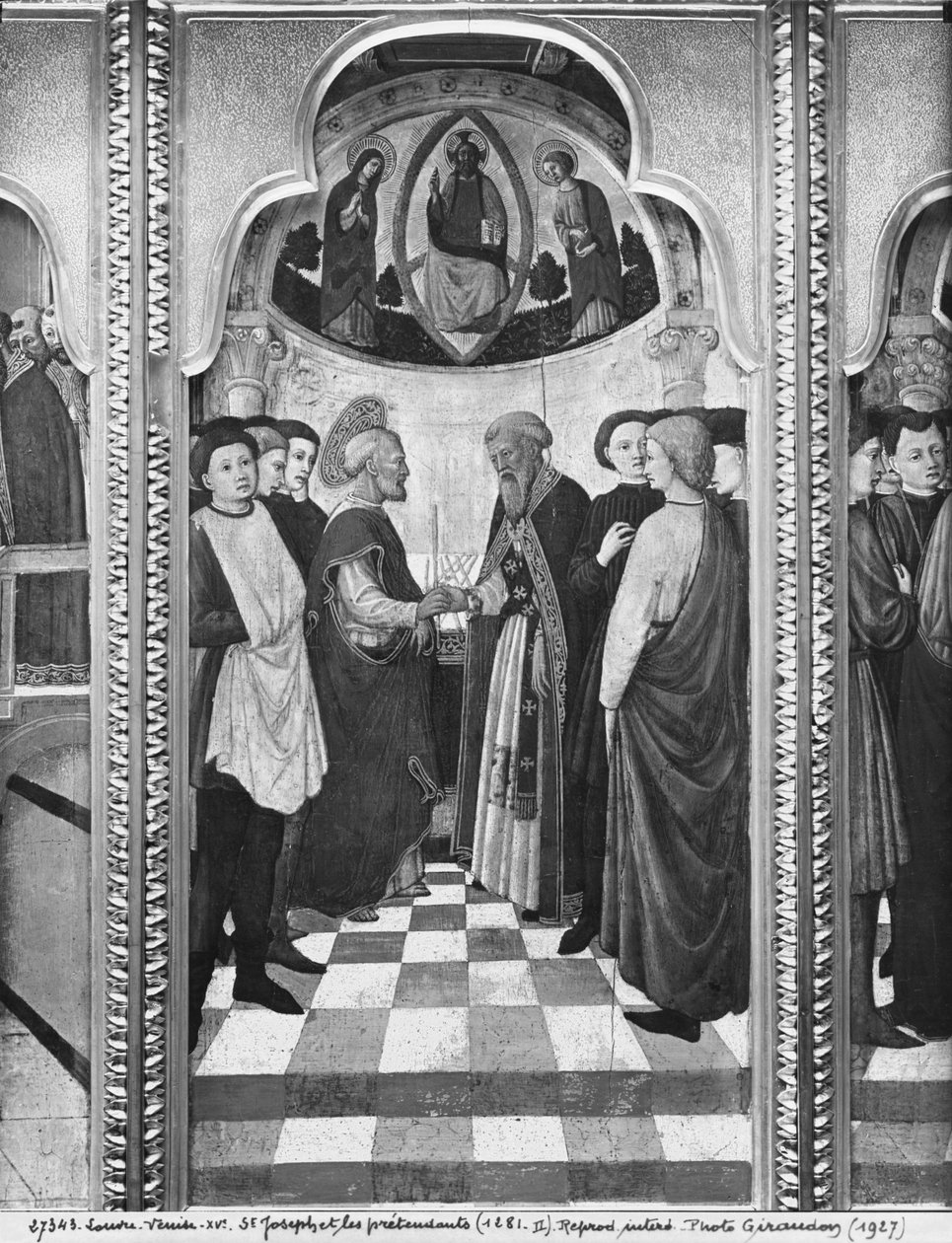 A Szűzanya életének ciklusa, Szent József és a tettesek, 1445 körül (olaj, nyárfa tábla) alkotó: Giovanni Francesco da Rimini