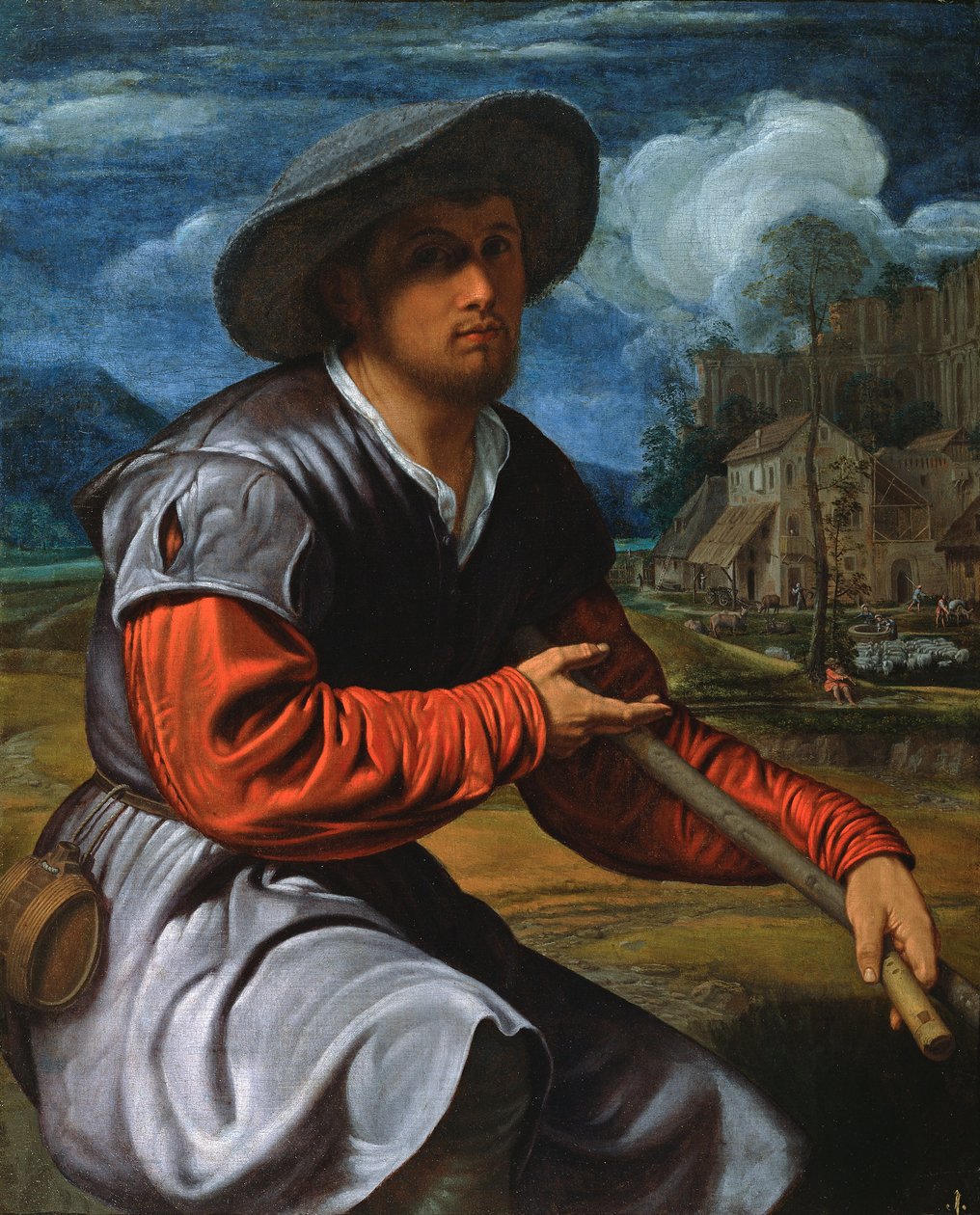 Pásztor fuvolával alkotó: Giovanni Girolamo Savoldo