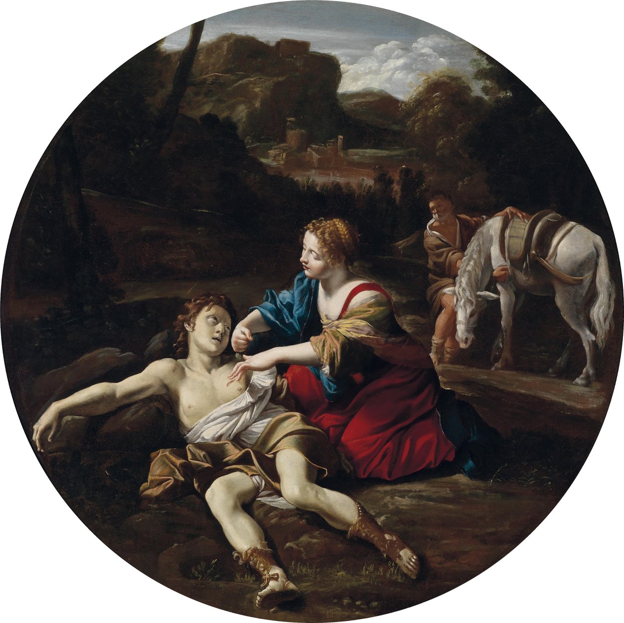 Angelica törődik Medoróval alkotó: Giovanni Lanfranco