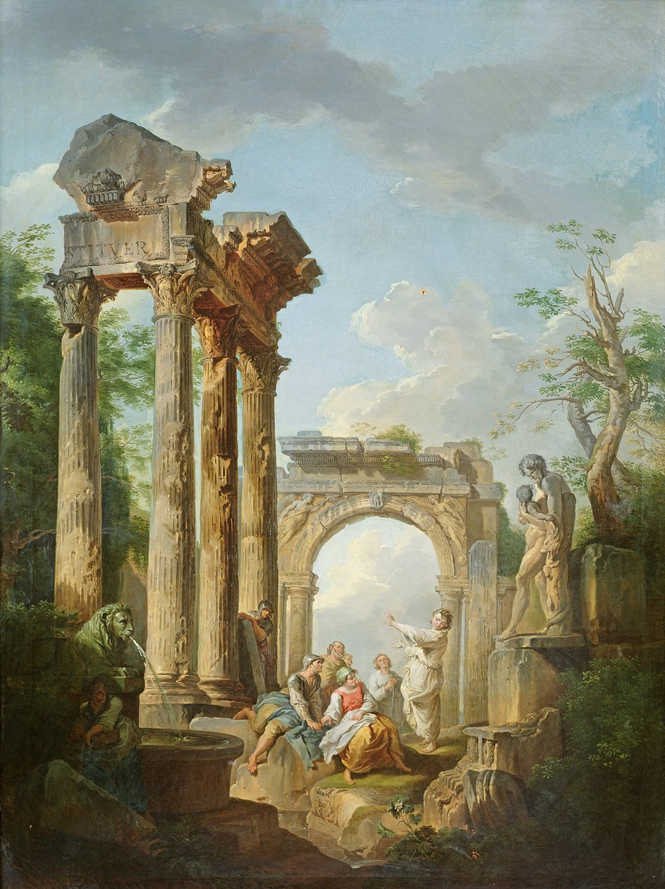 Vespasianus templomának romjai alkotó: Giovanni Maria Griffoni